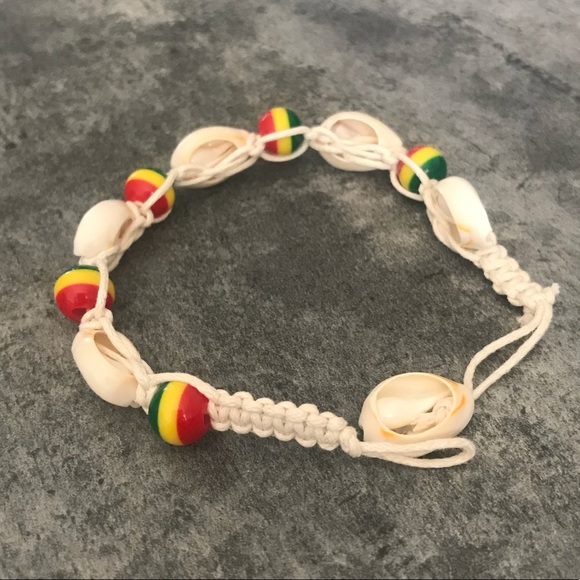 Rasta Style Seashell 🐚 Anklet - Picture 4 of 7